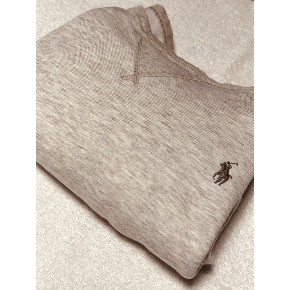 Polo Ralph Lauren Performance Crewneck Sweatshirt XL Gray V-Stitch Pullover GUC